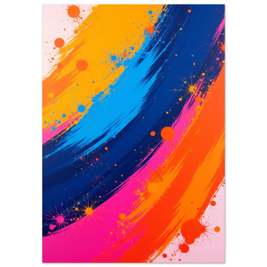 Unleash Your Inner Artist: Elevate Your Home with Vibrant Abstract Colorful Splashes Wall Art Prints