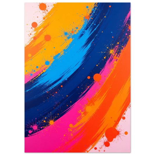 Unleash Your Inner Artist: Elevate Your Home with Vibrant Abstract Colorful Splashes Wall Art Prints