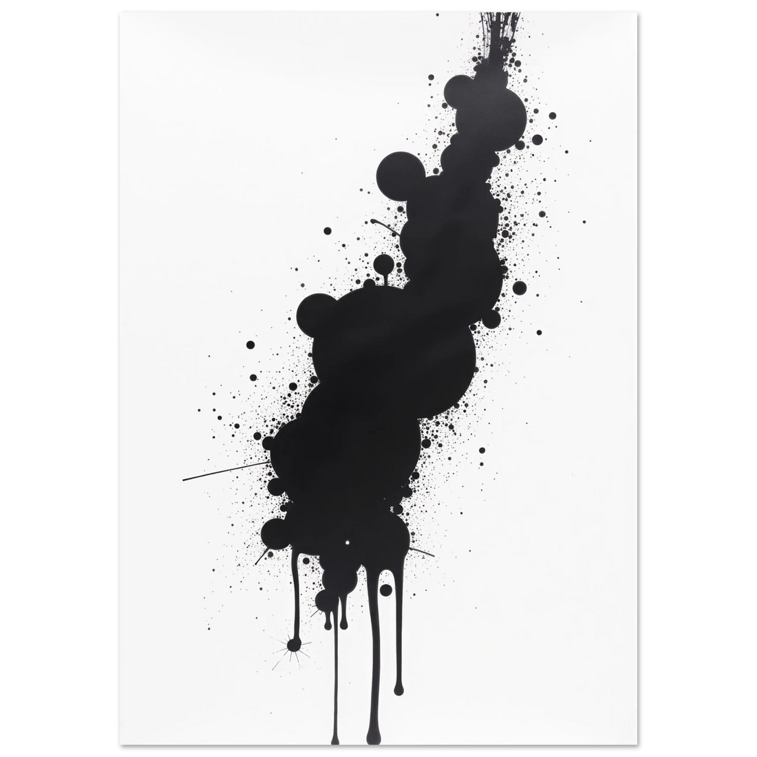 Elevate Your Home with Striking Abstract Black Ink Splash Art Prints, Wall Decor, and Posters