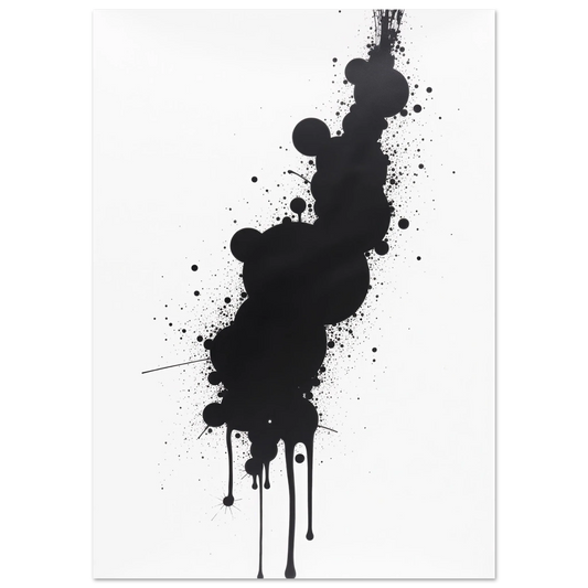 Elevate Your Home with Striking Abstract Black Ink Splash Art Prints, Wall Decor, and Posters