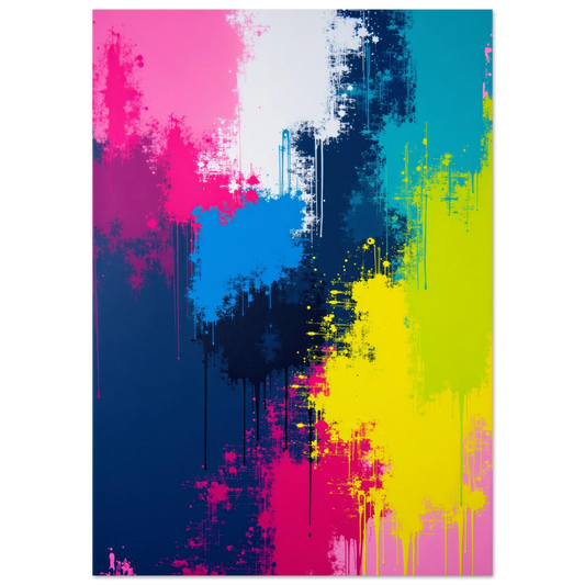 Elevate Your Home with Vibrant Abstract Art Prints: Childrens Room Decor Colorful Colors Splash Green, Pink, Blue Wall Art