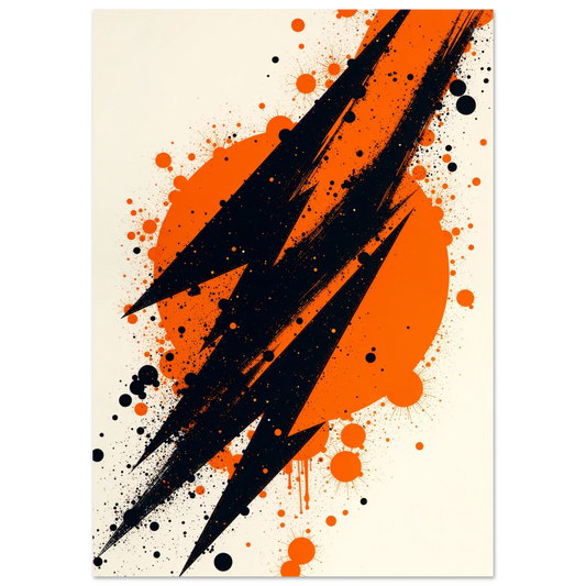 Elevate Your Space with Bold Abstract Orange Wall Art: Captivating Prints for Home Decor