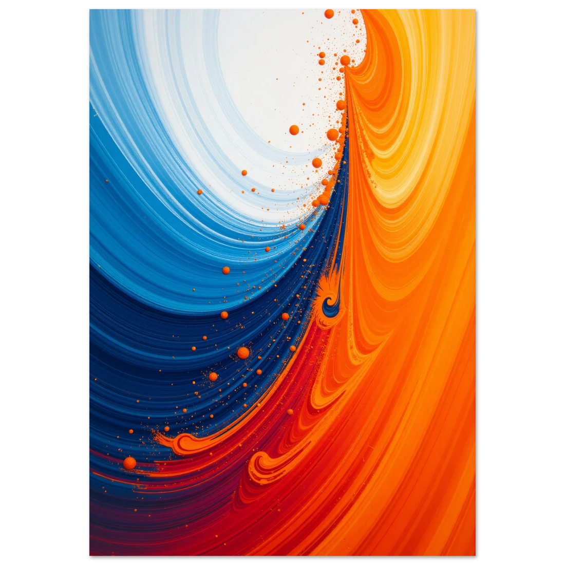 2025's Hottest Trend: Ignite Your Space with Mesmerizing Modern Paint Flowing Fire Abstract Wall Art