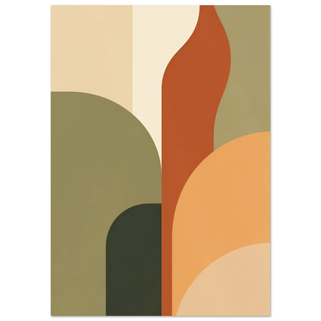 2025's Hottest Trend: Muted Earth Tones Terracotta Abstract Calm Living Room Wall Art Prints