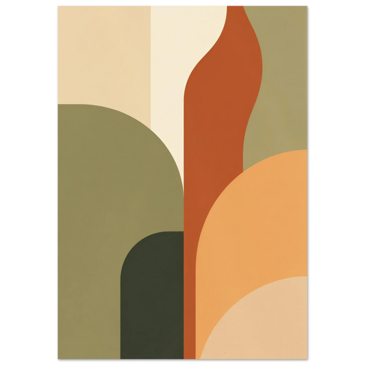 2025's Hottest Trend: Muted Earth Tones Terracotta Abstract Calm Living Room Wall Art Prints