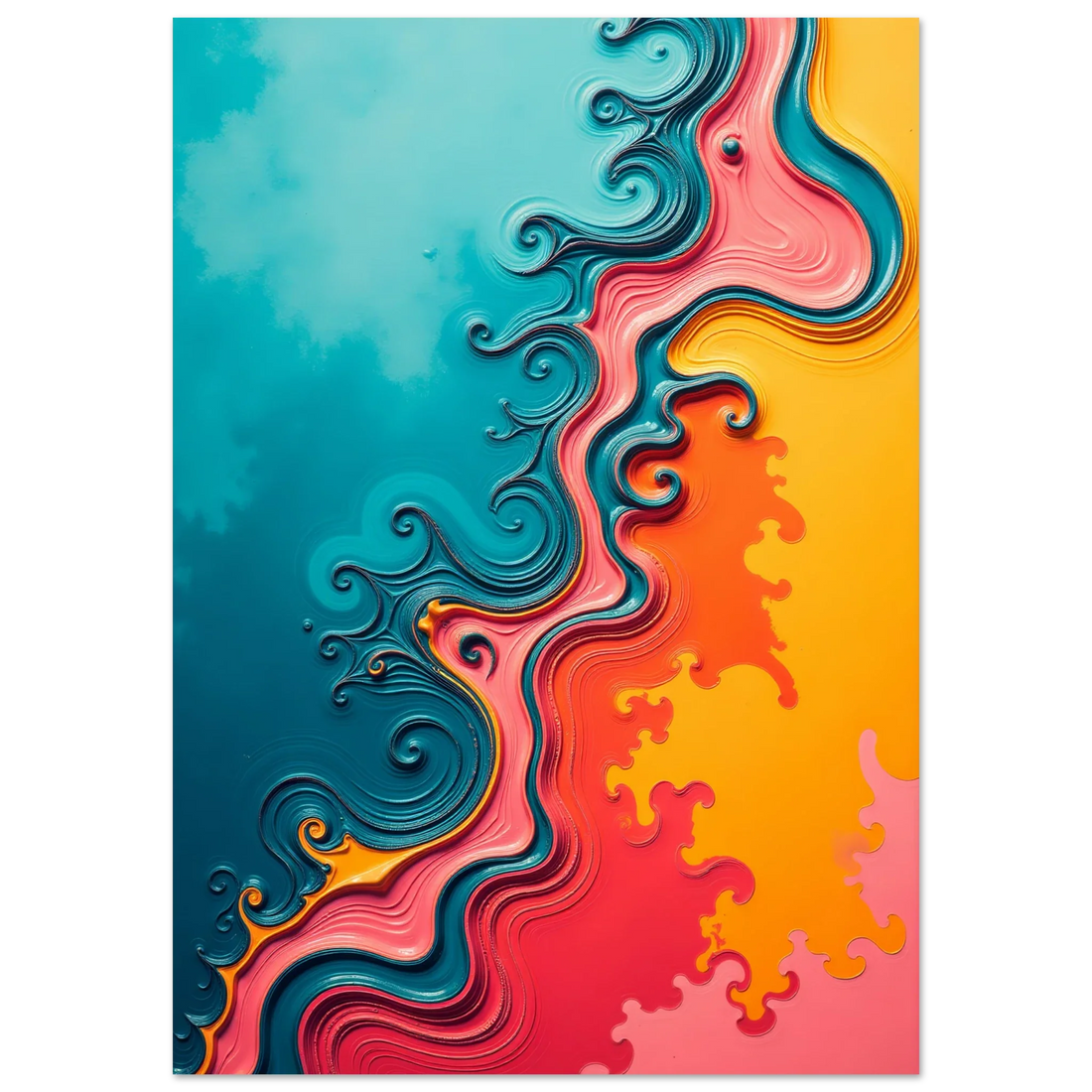 Elevate Your Space with Swirling Beautifull Colors Abstract Paint Wall Art in 2025