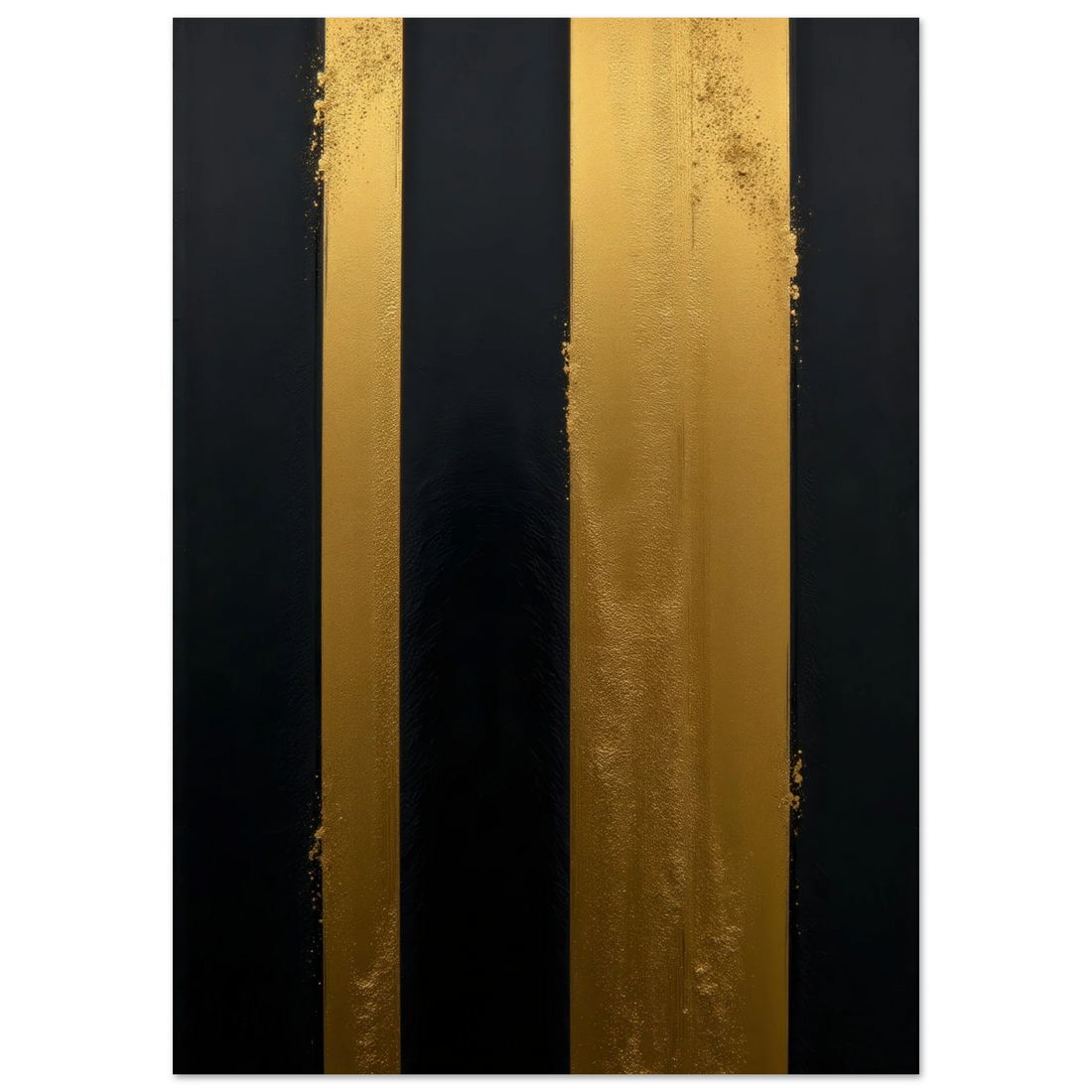 Elevate Your Space with Striking Gold & Black Striped Textured Abstract Wall Art