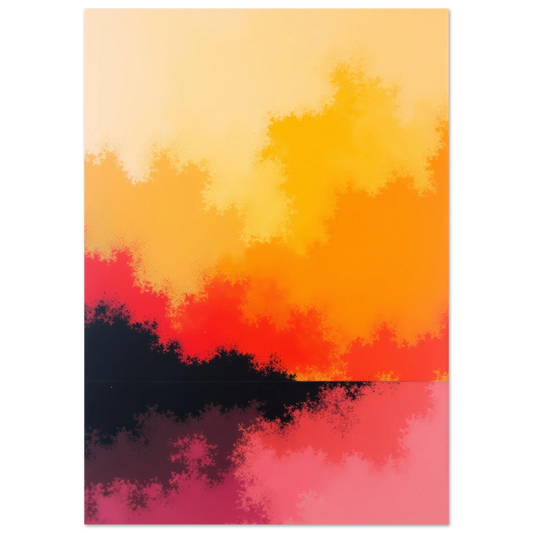 Elevate Your Home with Stunning Abstract Sunset Art Prints - Vibrant Wall Decor for 2023