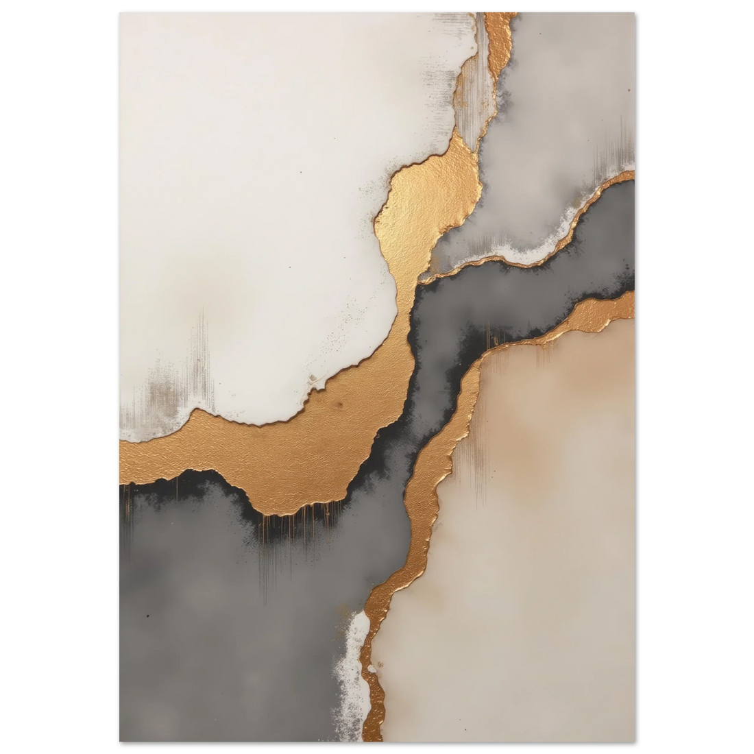 2025 Hottest Abstract Art Trend: Bold Gold Beige Blends Redefine Luxury Home Decor