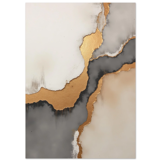 2025 Hottest Abstract Art Trend: Bold Gold Beige Blends Redefine Luxury Home Decor