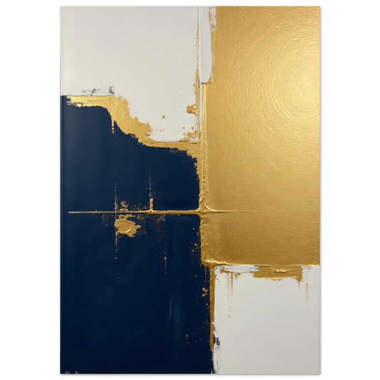 Elevate Your Living Space with Captivating Gold & Dark Blue Abstract Art Prints in 2025