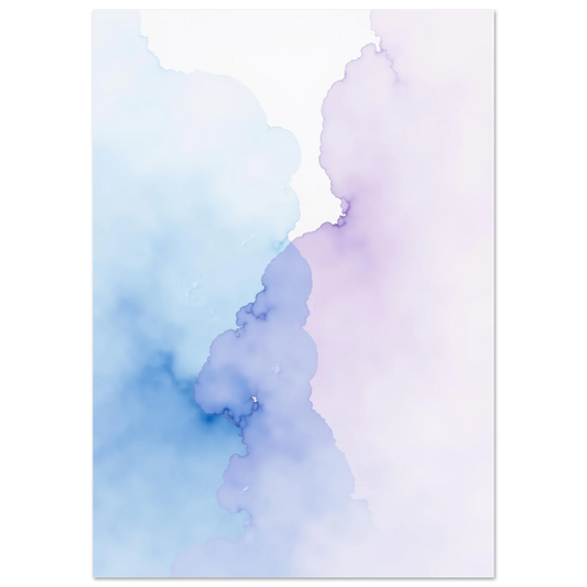 Elevate Your Living Space with Captivating Abstract Watercolor Lilac & Blue Wall Art in 2023