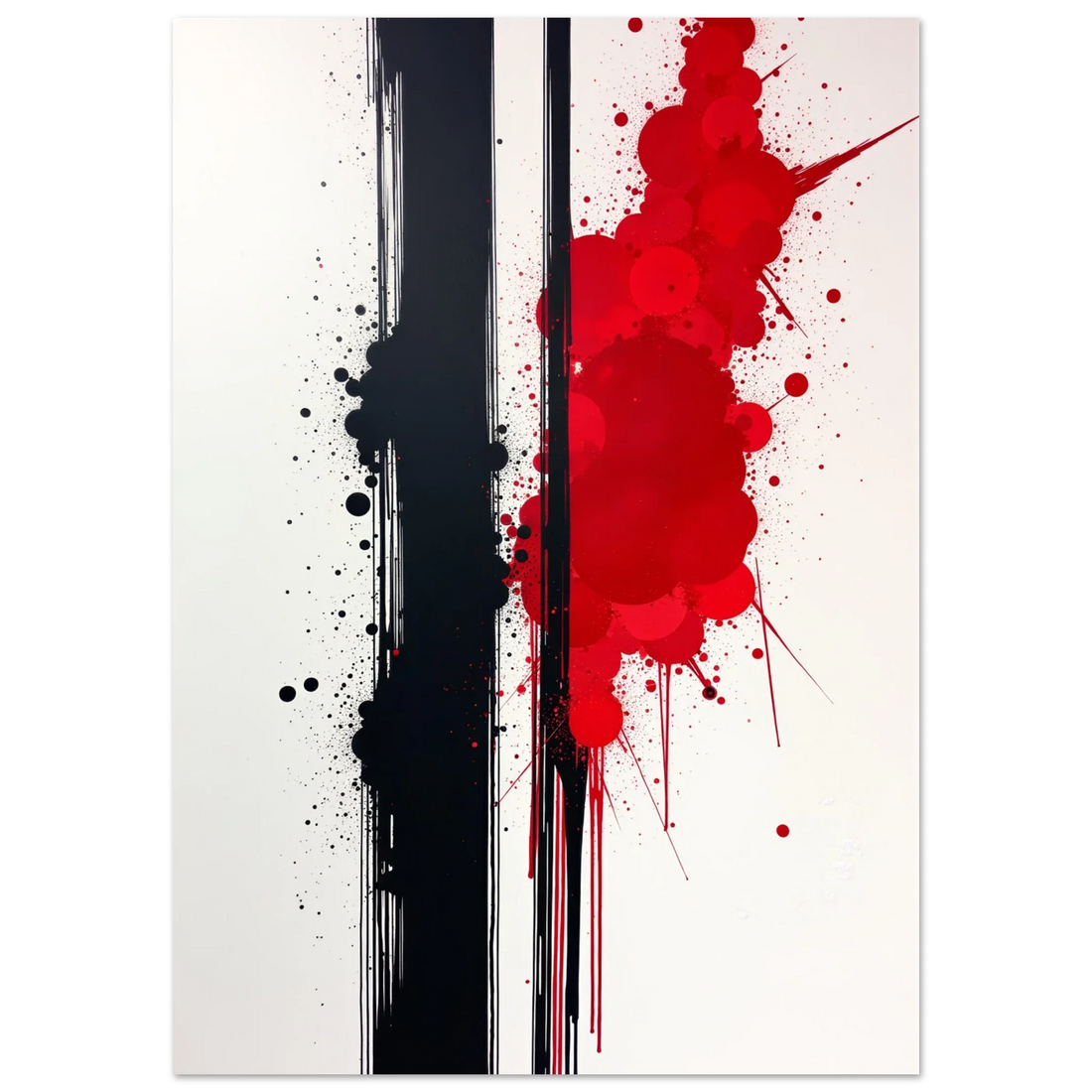 Unleash Your Artistic Flair: Elevate Your Home Decor with Artfull Black & Red Abstract Wall Art