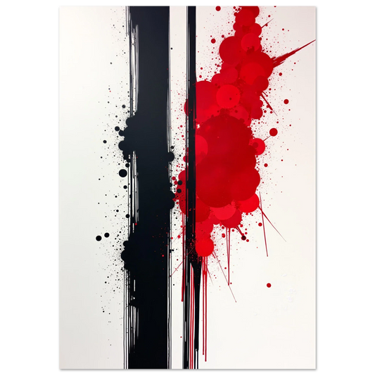 Unleash Your Artistic Flair: Elevate Your Home Decor with Artfull Black & Red Abstract Wall Art