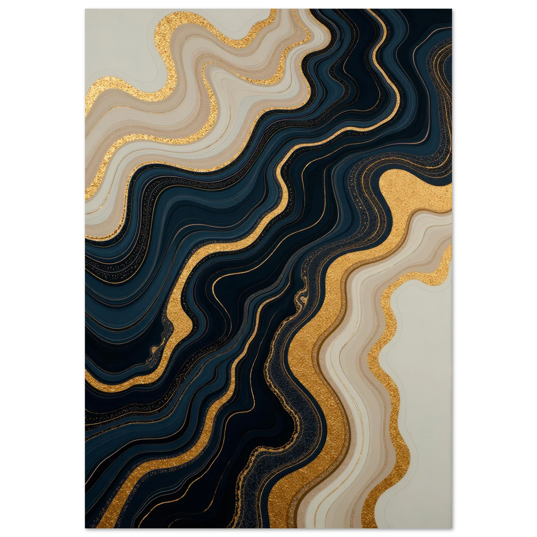 Elevate Your Space with Ivory Gold Marble Wall Art: Timeless Elegance Meets Captivating Abstracts