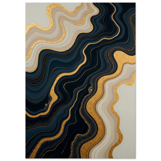 Elevate Your Space with Ivory Gold Marble Wall Art: Timeless Elegance Meets Captivating Abstracts